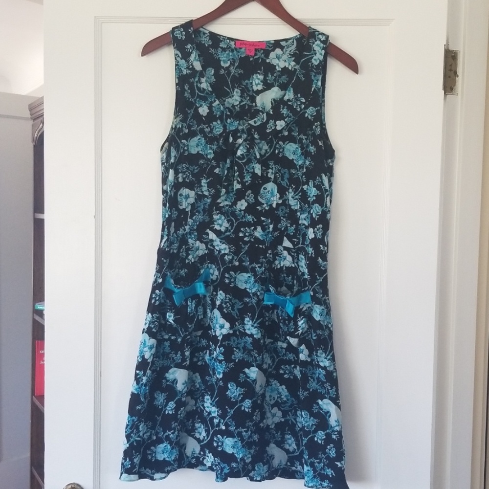 Skull print Betsey Johnson A-line dress